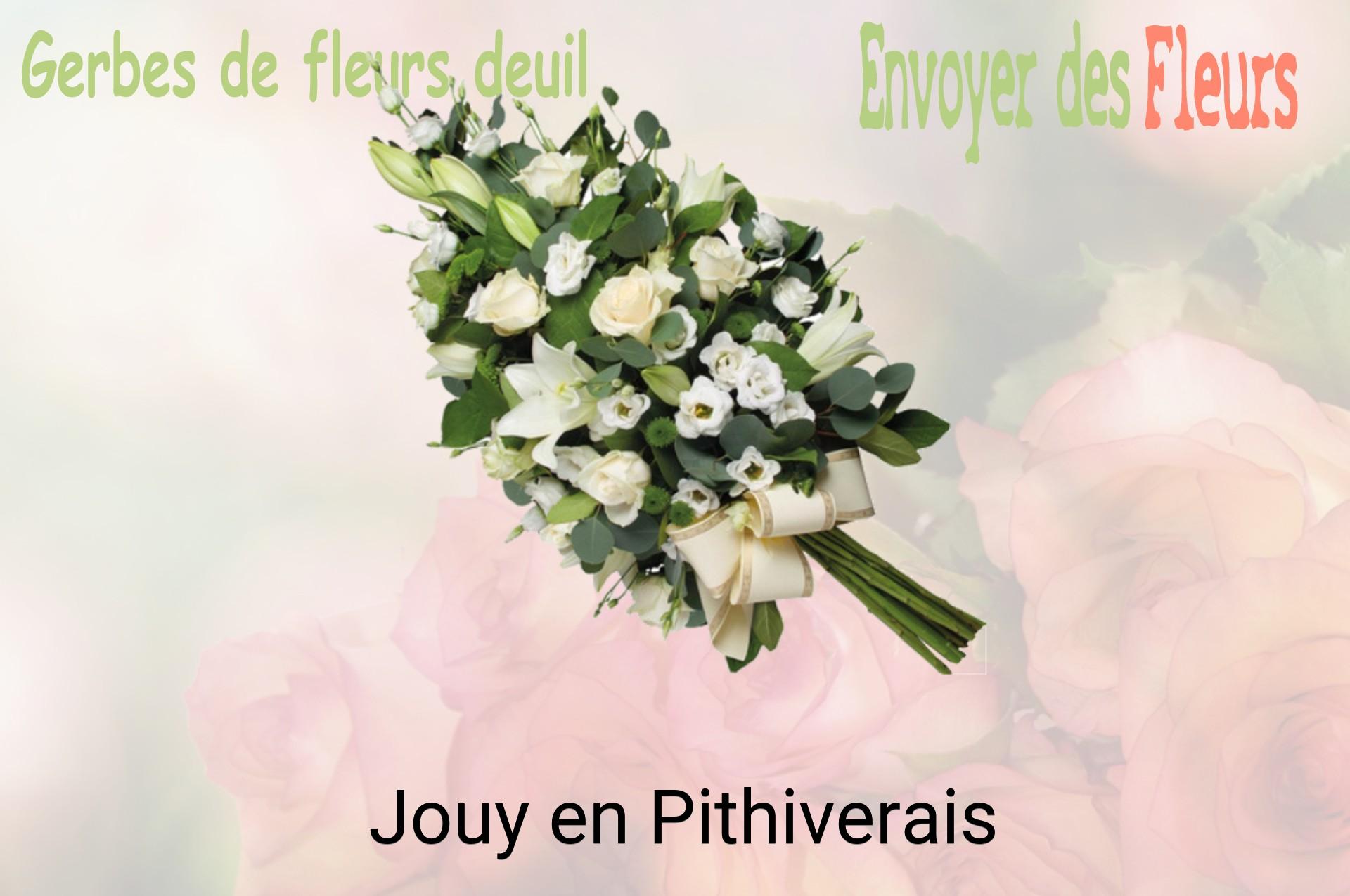 Gerbe de fleurs de deuil livrée à Jouy-en-Pithiverais
